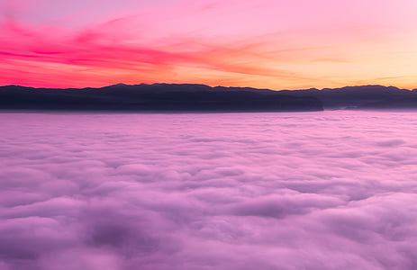 Slovenia, cer, nori, culori, colorat, ceaţă, dens