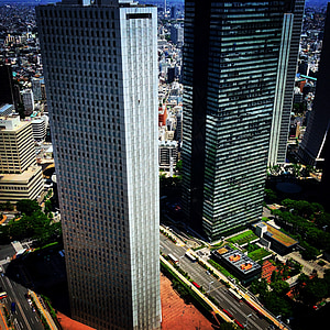 tokyo, skyscrapers, building, architecture, urban, civilization, japan