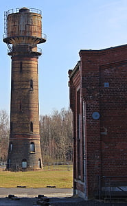 vattentorn, gamla vattentornet, tornet, arkitektur, byggnad, tegel, historiskt sett