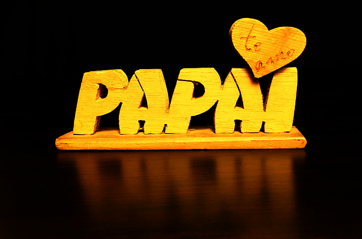dad, present, memory, days of parents, celebration, love, wood
