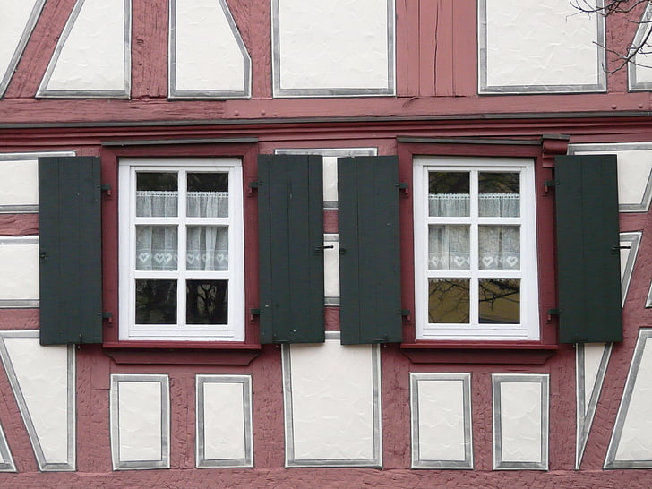 ventana, obturador, tienda de madera, klappladen, históricamente, historia, fuera de fecha