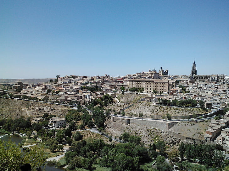 Toledo, Spanien, arkitektur, panoramaudsigt, historiske bygninger, City