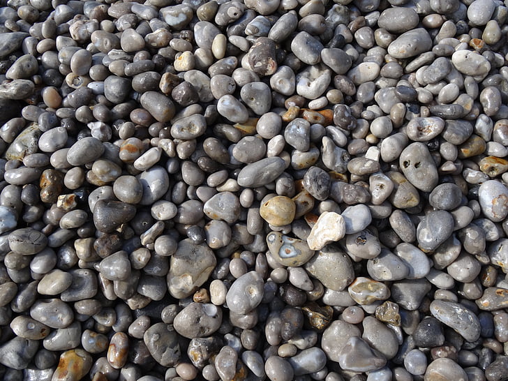 pebble beach, pebbles, beach, coast, normandy, pebble, full frame