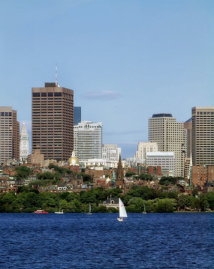 Boston, Massachusetts, City, byer, Urban, skyline, bybilledet