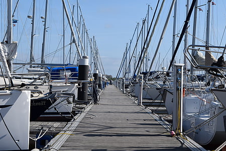 Kröslin, Porto, Marina, Barcos, vela, barco à vela, nave