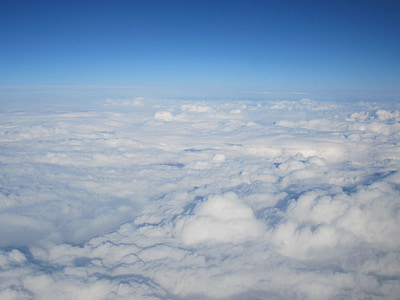 хмари, небо, над хмарами, Сельва морської, хмари тварин, політ, синій