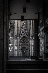 kirkko, Köln, ansa, kävellen, jengi, arkkitehtuuri, historia