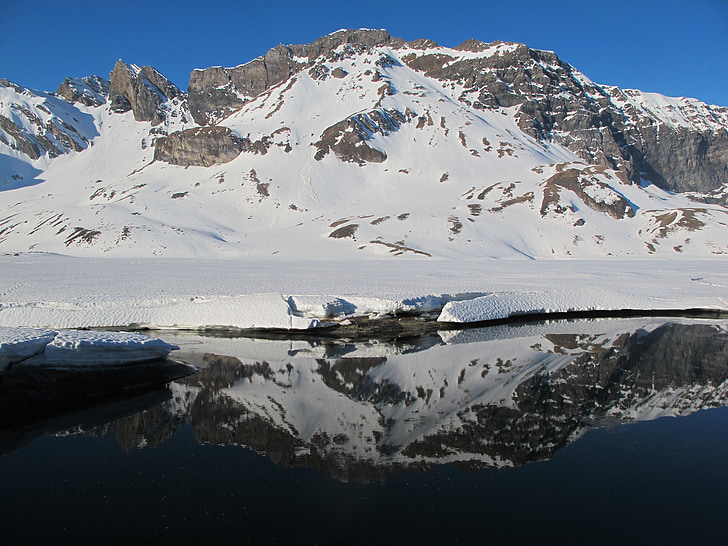 luz, espelhamento, montanha, Alpina, Lago, céu, paisagem