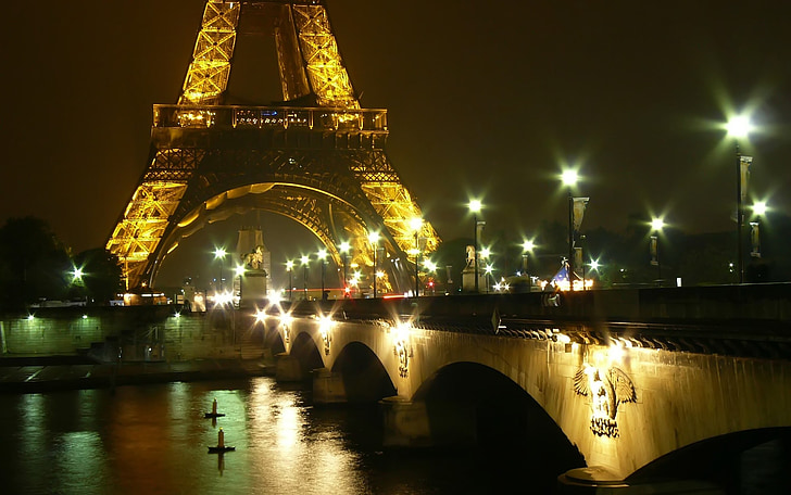 Pariz, most, arhitektura, strukture, steber, reka, zanimivi kraji
