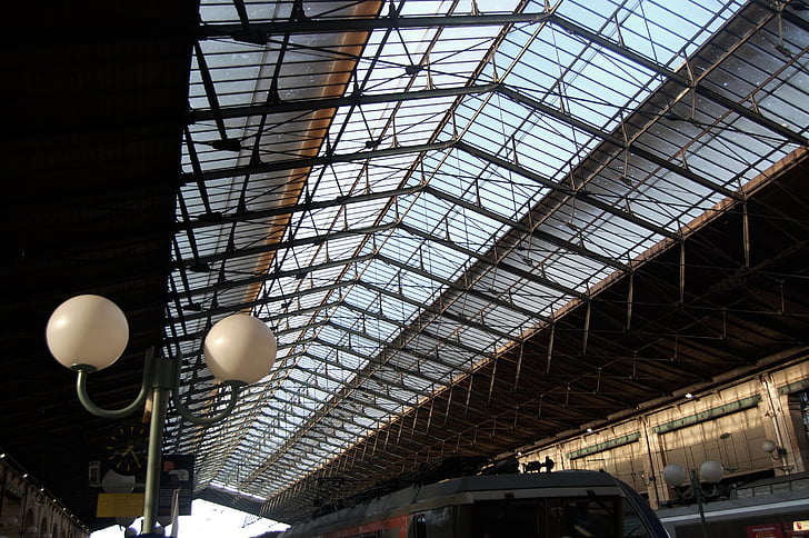 metra, Paryż, światła, metra, Stacja, Underground, transportu