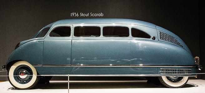 1936 stout scarab, automobil, automobilový průmysl, auto, chrom, klasické, návrh
