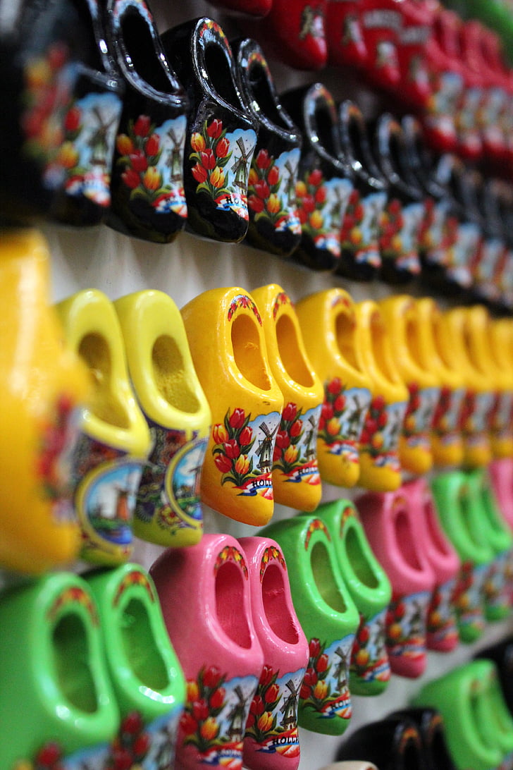 wooden shoes, holland, colorful, amsterdam, wood, many, netherlands