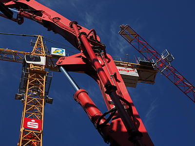 hidrolik, situs, konstruksi Crane, Crane, pekerjaan konstruksi, teknologi, industri konstruksi