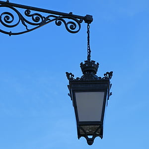 éclairage public, gibet, lanterne, ancien, lampe électrique, architecture, réverbère
