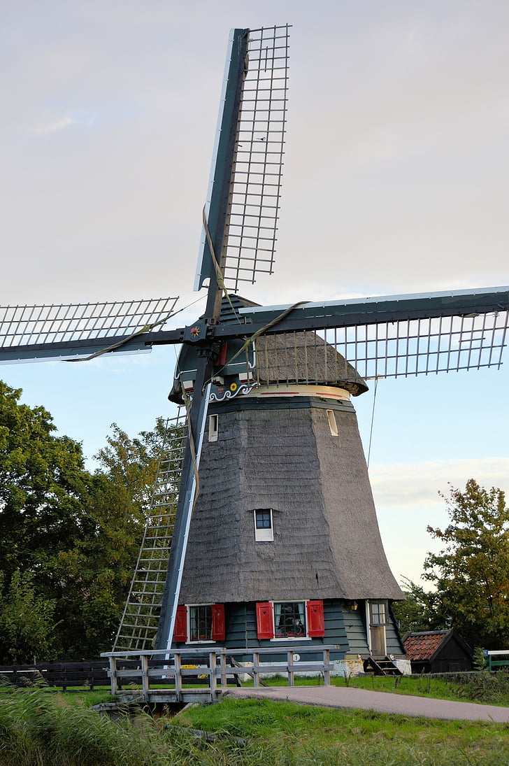 windmill, history, tradition, holland, rural, mill, agriculture