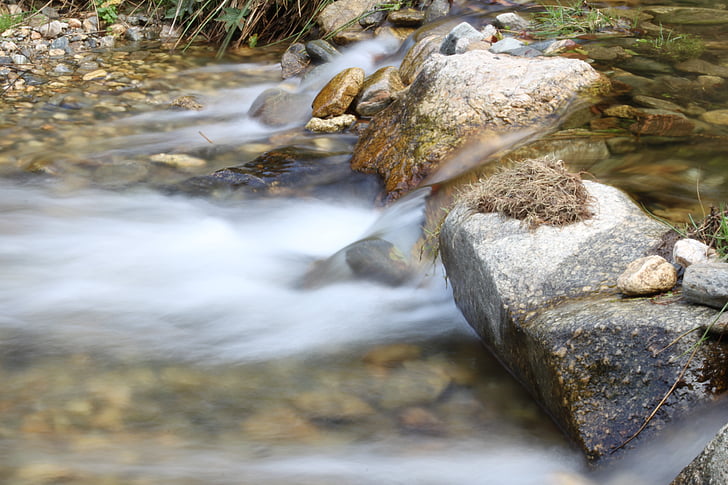 river, water, bach, waters, stones, rock, nature