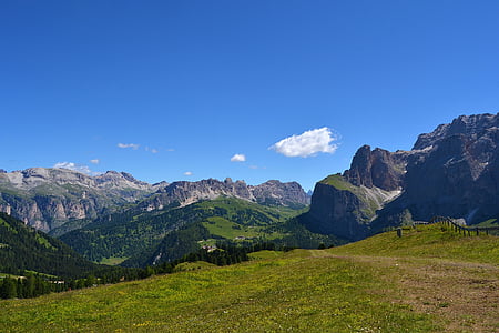 Val gardena, Sassolungo, góry, Trekking, południowy tyrol, Natura, Włochy
