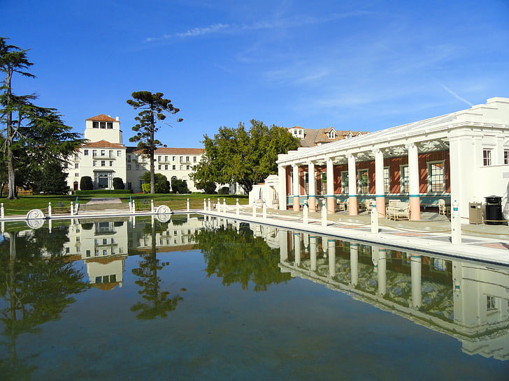 Monterey, Kalifornia, bazén, budovy, Príroda, mimo, vody