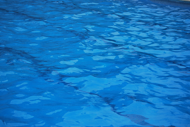 víz, medence, textúra, kék