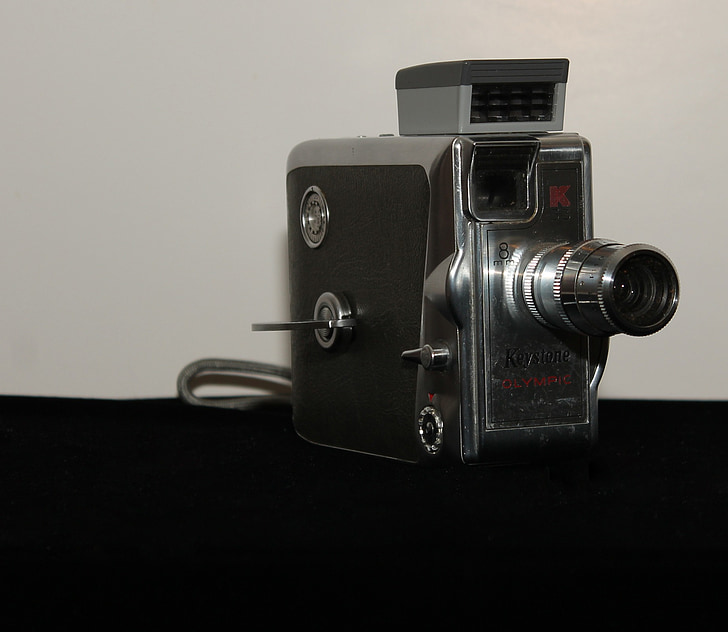 antikk, kameraet, foran, Keystone, olympiske, k-33, 8 mm
