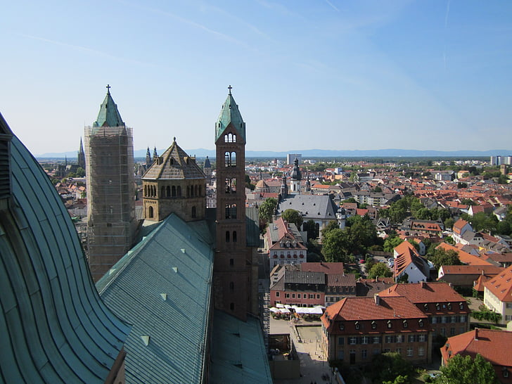 Speyer, székesegyház, külső, építészet, templom, Európa, Németország