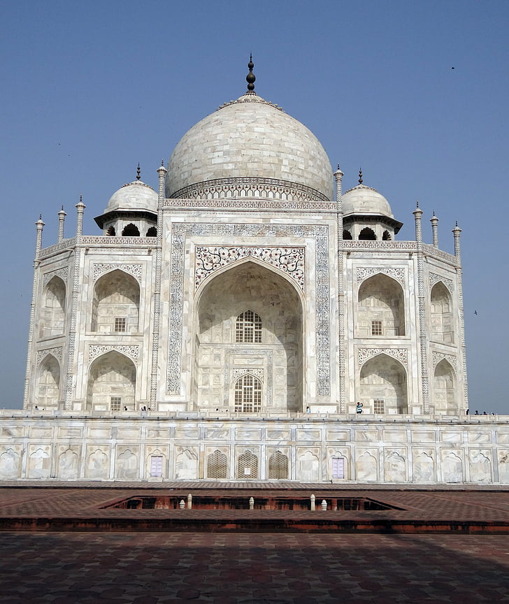 Taj mahal, UNESCO-webhely, világcsoda, fehér márvány, emlékmű, emlékmű, építészet