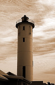 маяк, маяк, Орієнтир, морські, світло, попередження, у морі кораблі
