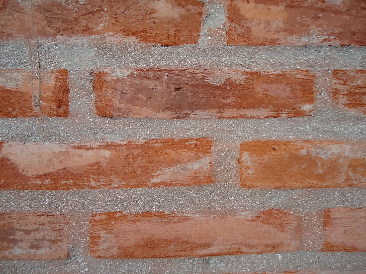 ladrillo, pared, textura, fondos, pared - característica del edificio, patrón de, cemento