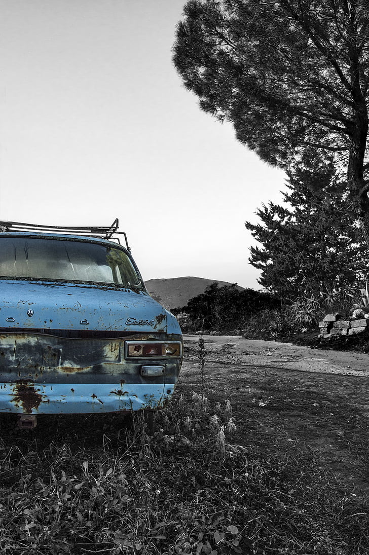 mašina, mėlyna, kraštovaizdžio, pilka, piktograma, nuotrauka