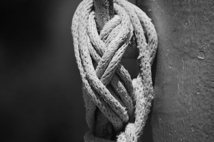 rope, knot, flag, pole, nation, flagpole, metal