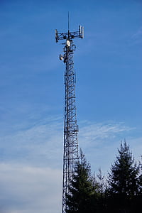 Tower, telekommunikatsiooni, telekommunikatsiooni mast, vabalt, antenn