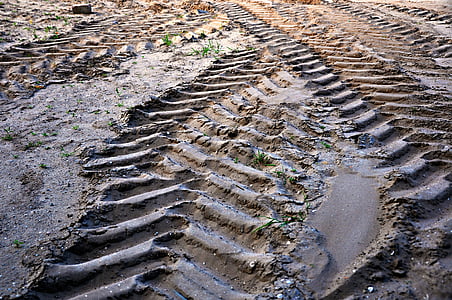 tire tracks, tire profile, tracks, traces, profile, tracks in the sand, vehicle