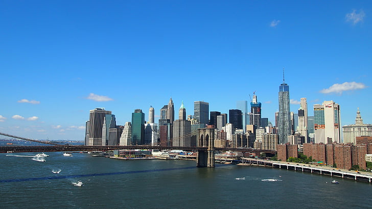 Brooklyn bridge, new york, platser av intresse, landmärke, attraktion, new york city