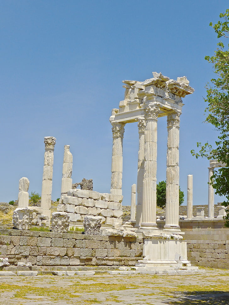 columnes, sala hipòstila, edifici, històric, clàssic, mobles, antiga