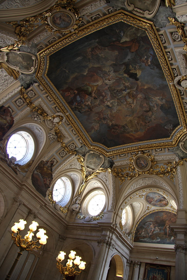 ceilings, murals, ceiling, palace, construction, architecture