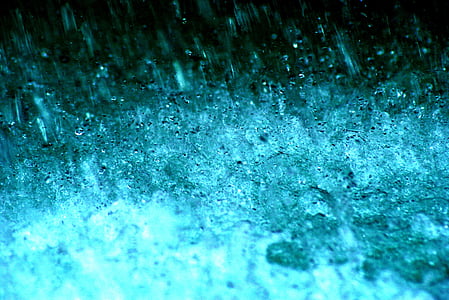 water, bubbly, blue, abstract, white water, close, water power
