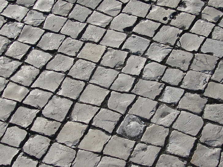 pedres semiprecioses, calcada, pedra, paviment, fons, Portugal