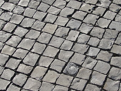 cobbles, calcada, หิน, ทางเท้า, พื้นหลัง, โปรตุเกส