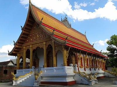 tenple, Azija, Laosas, Budizmas, šventyklos - pastato, Architektūra, Tailandas
