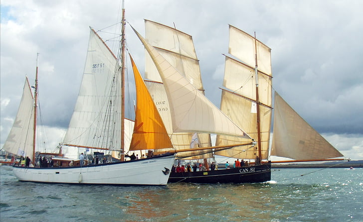 sailboat, former, brest