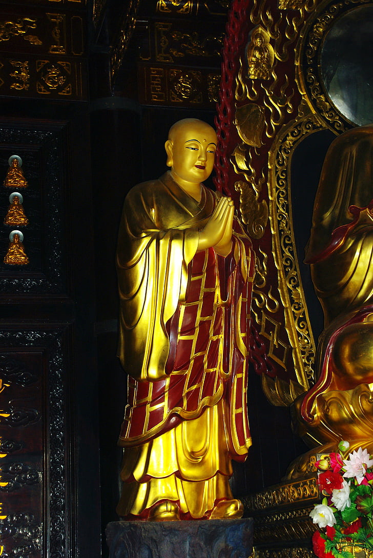 Kina, Xian, X'ian, Pagoda, Wild goose, buddhisme, statuen