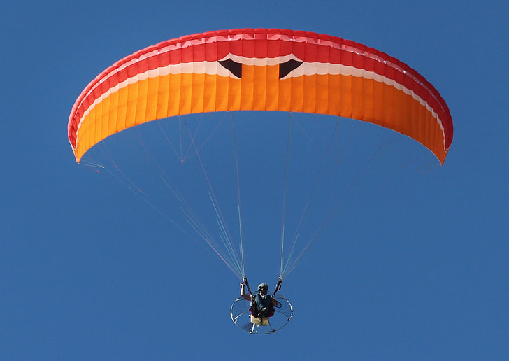 motor svævefly, paraglider, flyve, skærm, fly, paragliding, motorsegler