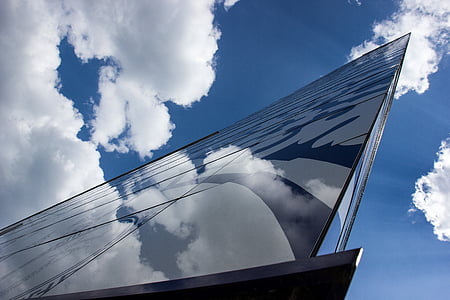 arquitectura, edificis, ciutat de Enschede, històric, blau, núvol - cel, cel