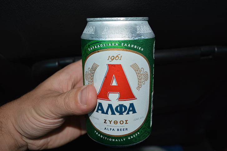 bir, Yunani, tangan, editorial, minuman, bir - alkohol