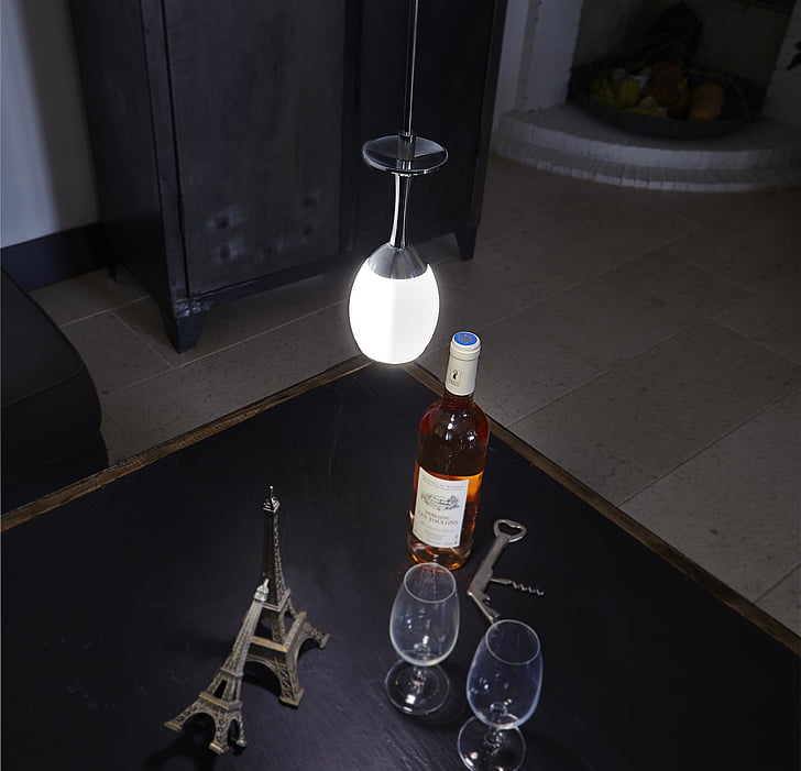 wine, light, wine glasses, friendliness, lamp, bottle, glass