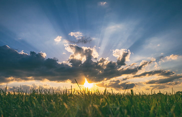 clouds, field, grass, landscape, nature, outdoors, scenic