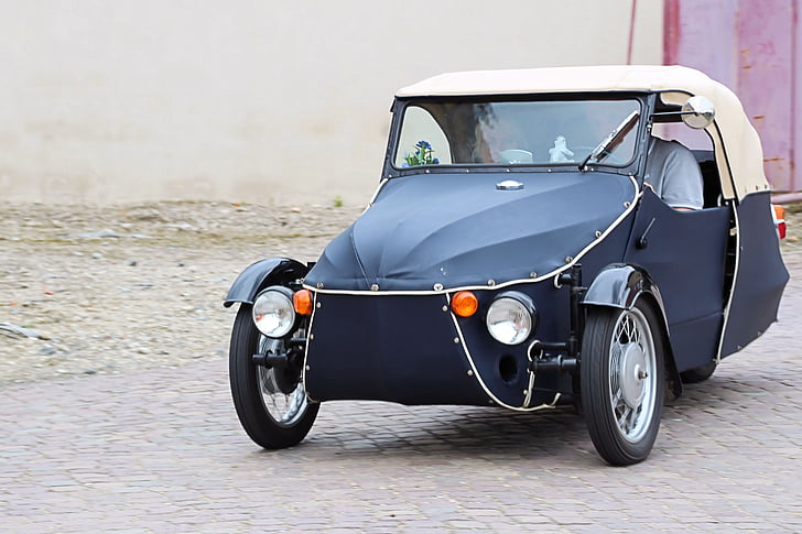 Velorex, OS-kar, trehjuling, Auto, gamla, historiskt sett, Tjeckoslovakien
