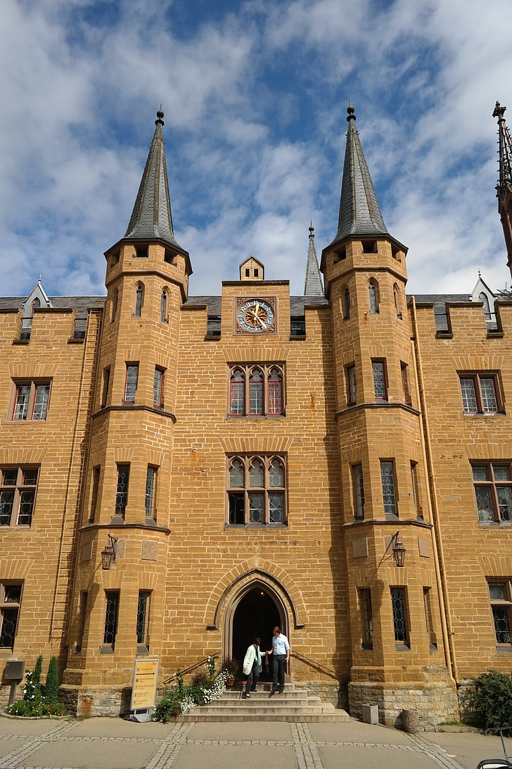 Hohenzollern, Kasteel, Fort, binnenplaats, Kasteel van Hohenzollern-Sigmaringen, voorouderlijke kasteel, Baden württemberg