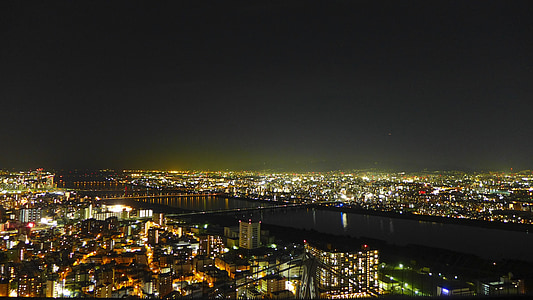 Umeda, Osaka, nacht uitzicht