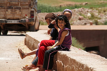 Marrakech, enfants, enfant, Maroc, vie